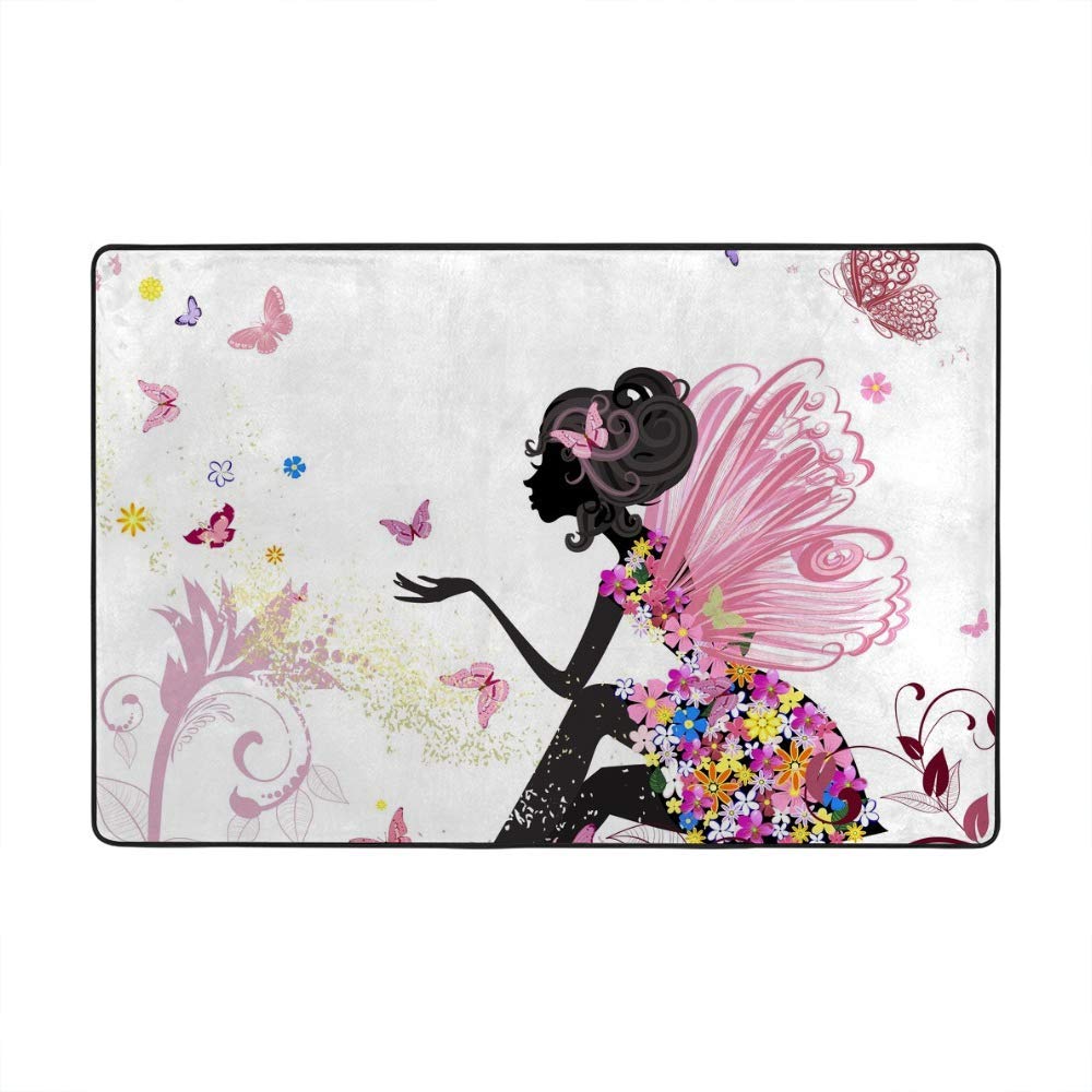 Tapis de jardin rose aux papillons pour créer un coin de jeu magique dans la chambre