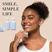 Vista 5 de ASEVAT Botella de plástico exprimible de 3.4 onzas para loción, recipiente vacío de plástico para champú y acondicionador, botellas de plástico