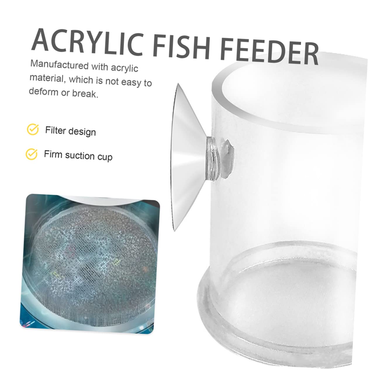 Happyyami 5stücke Fischfutterring Für Aquarien Netzdesign Fördert Gesundes Fressen Und Wachstum Aus Bruchsicherem Acryl Dekorativ Und Funktional Für Zierfische