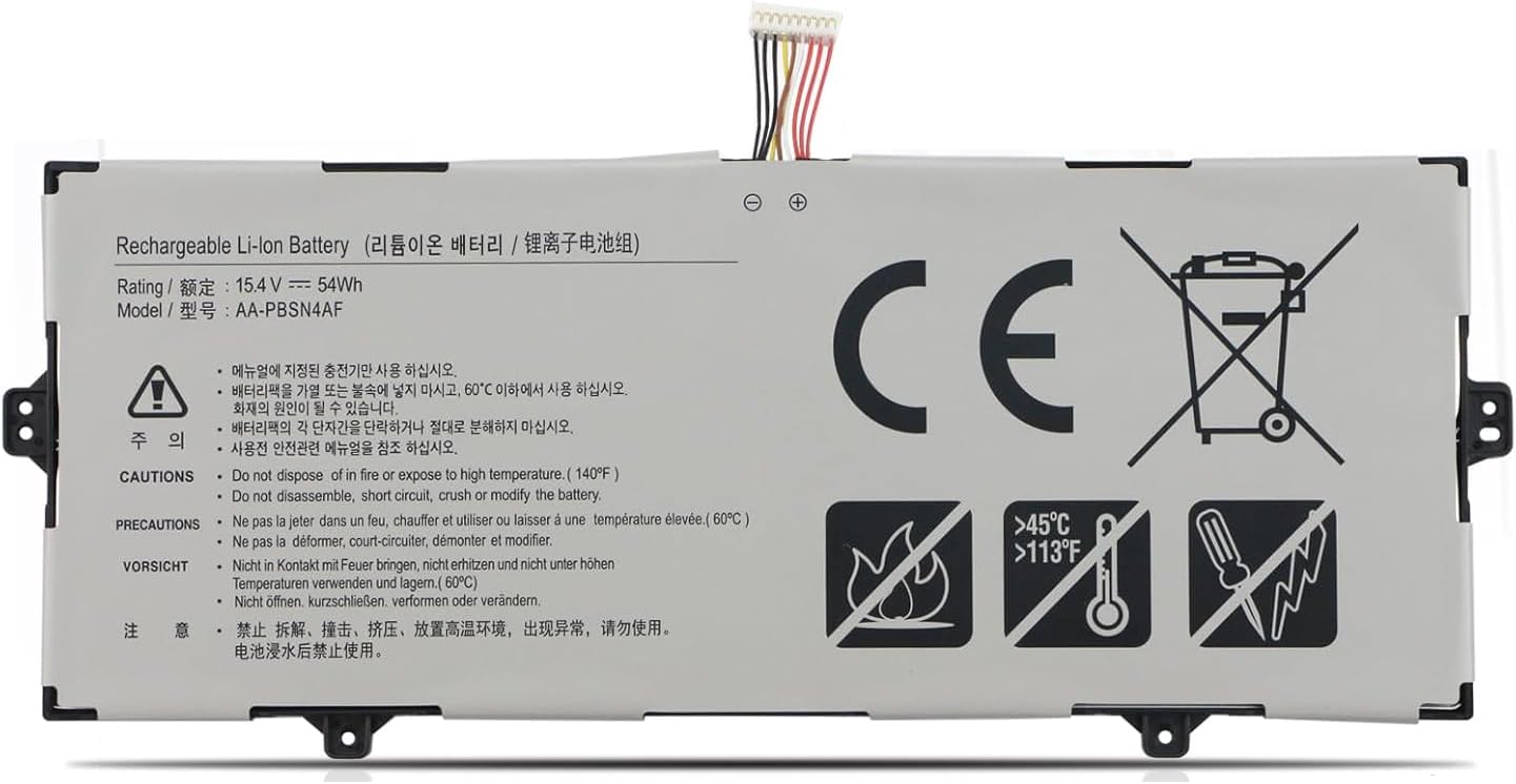 AA-PBSN4AF PBSN4AF Laptop Battery Replacement for Samsung NP930SBE NP930SBE-K01CN NP930SBE-K02HK NP930SBE-K03CN NT930SBE NT930SBE-K38 NP730QCJ NP730QCJ-K01US NP730QDA Series(15.4V 54Wh)