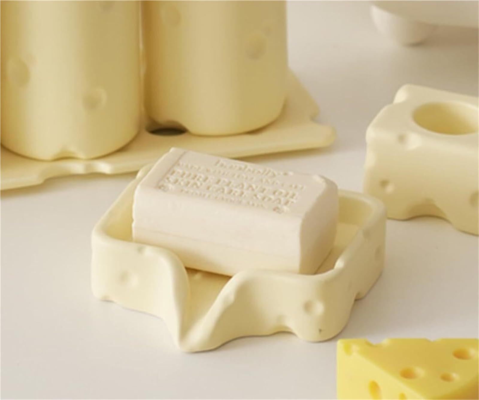 Ceramiczna mydelniczka w stylu sera, dozownik mydła do dekoracji łazienki i akcesoria kuchenne