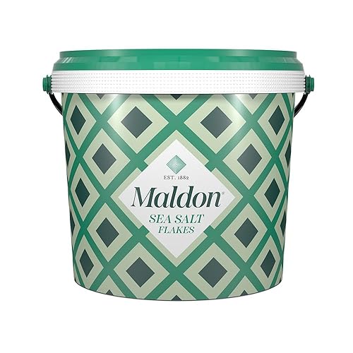 Maldon - Sea Salt Flakes, Unique Pyramid Shaped Salt Flakes, Perfect for a Wide Range of Dishes, Hand-Harvested for Four Generations, 1.4kg Tub - Sea Salt Flakes - 1.4 kg (Pack of 1)