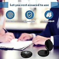 Vista 6 de 50 Pcs Fingerprint Ink Pad Black Finger Print Stamp Pad Mini Inkless Thumbprint Pads for Home Office Bank Identification Security ID Fingerprint