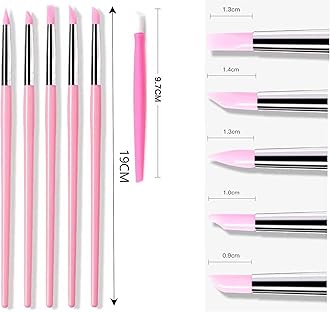 Polymer Clay Tools, Dotting Tools, Nail Art, Air Dry Clay, Sculpting Painting Embossing Scoring Modeling, Ball Stylus Pen, Rock, Silicone, Langqun