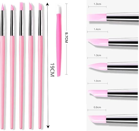 Polymer Clay Tools, Dotting Tools, Nail Art, Air Dry Clay, Sculpting Painting Embossing Scoring Modeling, Ball Stylus Pen, Rock, Silicone, Langqun