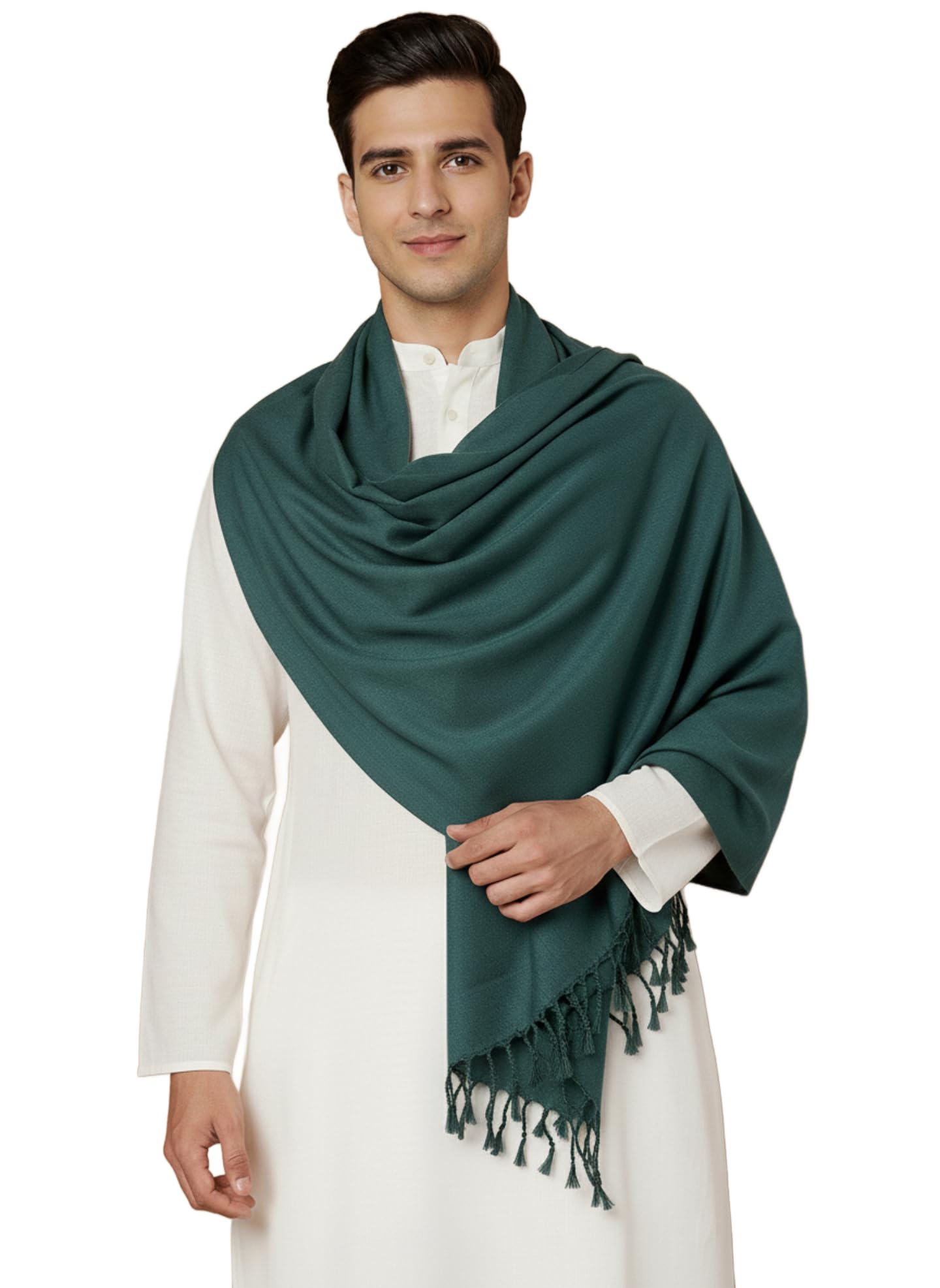 Men’s Solid Color Warm Stole | Lightweight Soft Feel Scarf Wrap for Winter-image-35