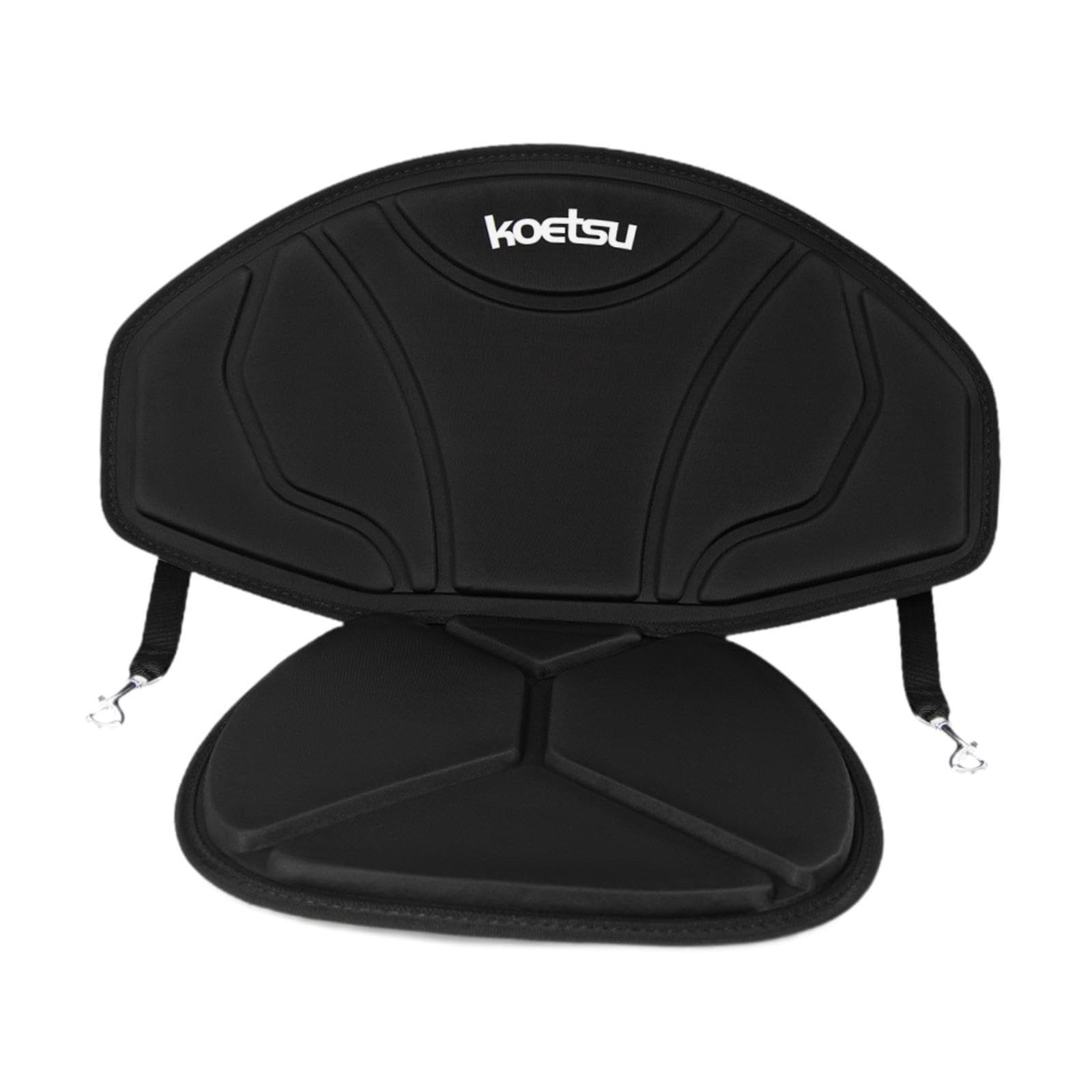 Milageto Cojín para Asiento Kayak con Soporte para la Espalda, cómodo y con Correas Ajustables, Acolchado EVA para Canoa, Acolchado, Botes Pesca.