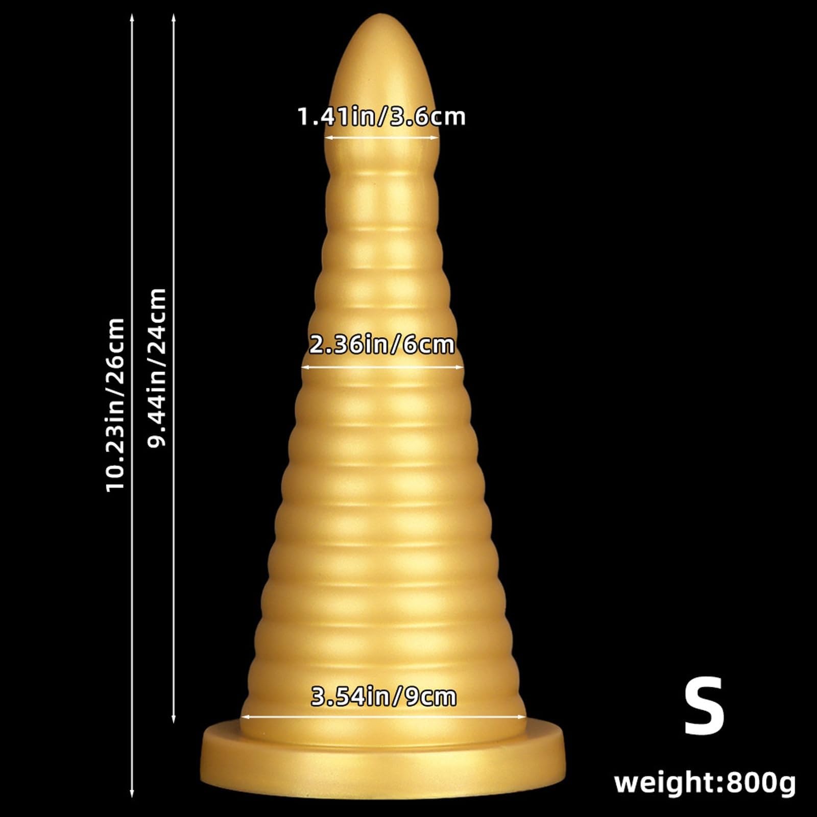 Dildo gigante SM con ventosa, filo in silicone, dildo anale massaggiatore prostatico, perline anali, dilatatore anale, masturbazione punto G for uomini e donne(S)