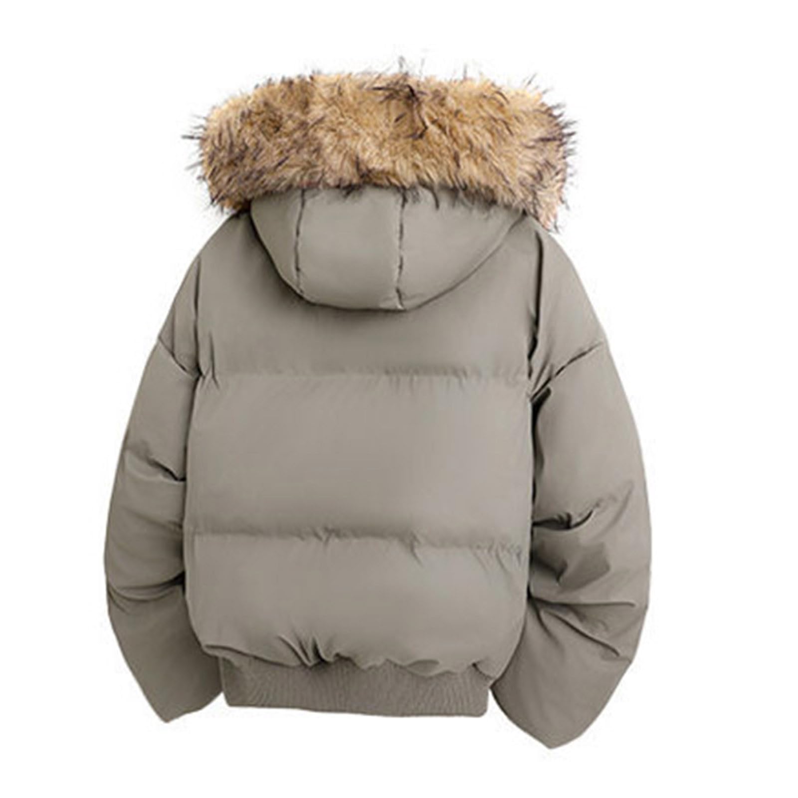 Chaqueta deportiva hombre manga larga chaqueta con capucha para hombre suelta invierno abrigo aislante grueso para clima frío impermeable y caliente ropa exterior térmica acolchada