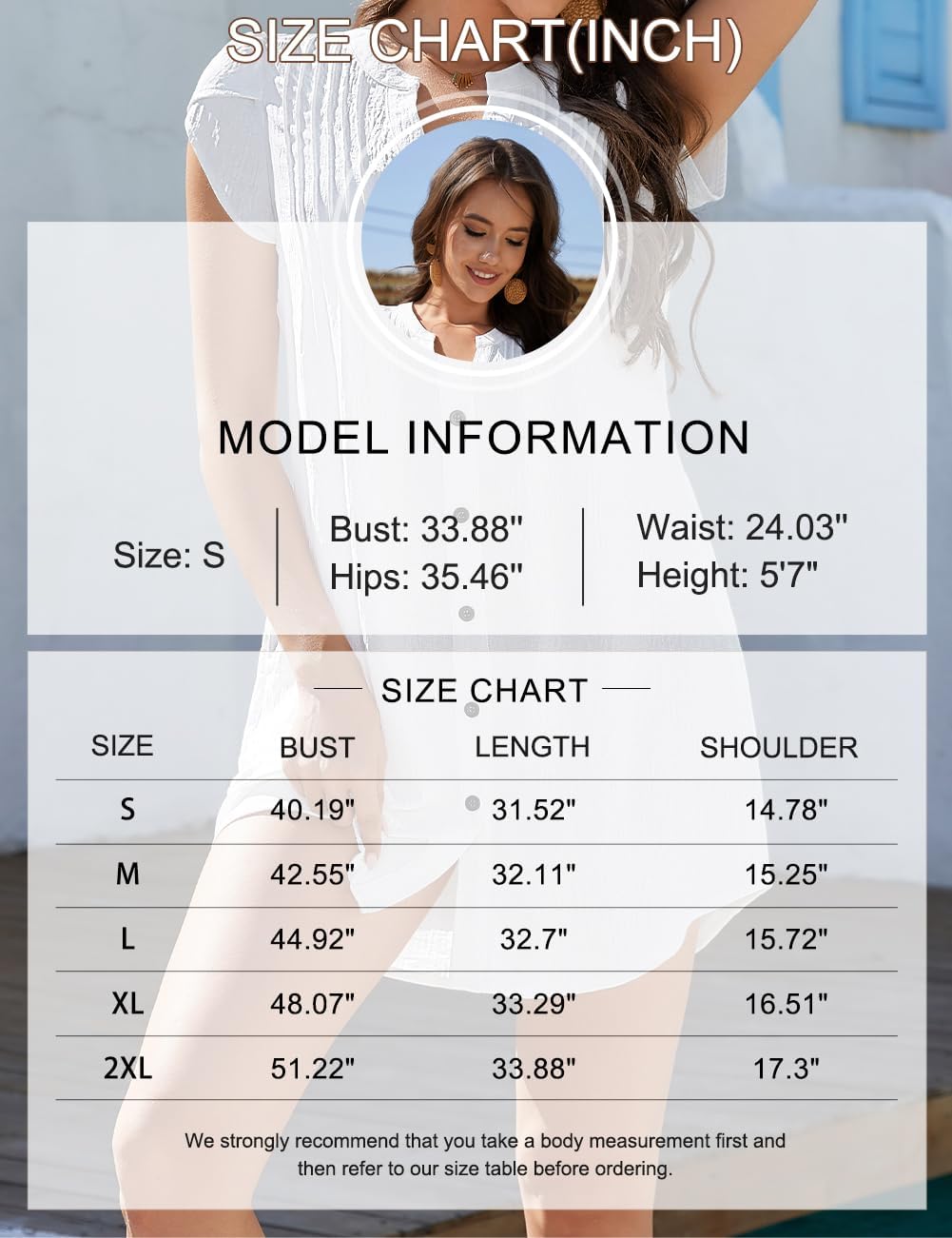 Bsubseach Womens Swimsuit Cover Up Button Down V Neck Beach Cover Ups Petal Short Sleeve Dress with Pockets - Image 4