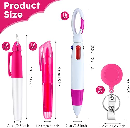 Miniatura 2 de Handepo El juego de 80 bolígrafos para enfermera incluye bolígrafos retráctiles, rotulador, mini resaltador de punta, mini linterna LED para
