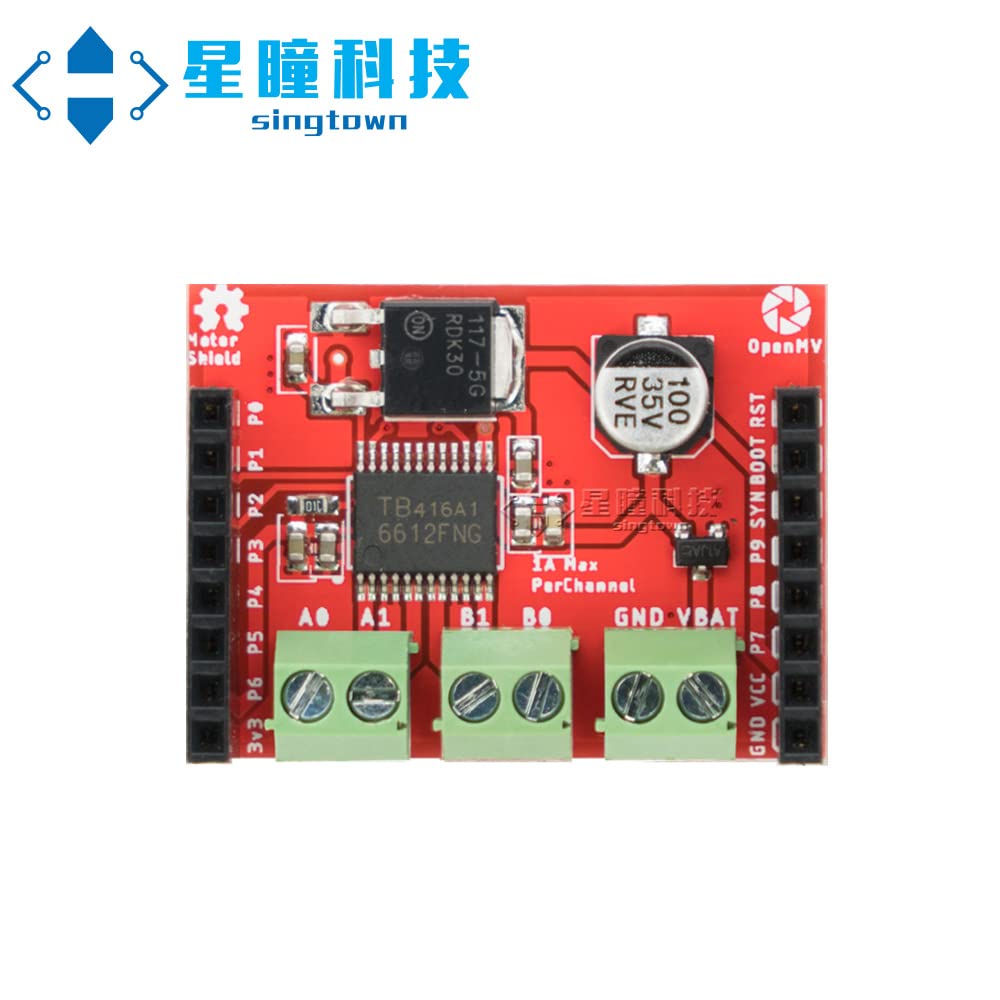 OpenMV Motor Shield TB6612, SingTown, 2 Channel DC Motor or 1Channel Step Servo Module, Apply to OpenMV Cam H7 Plus - Image 4