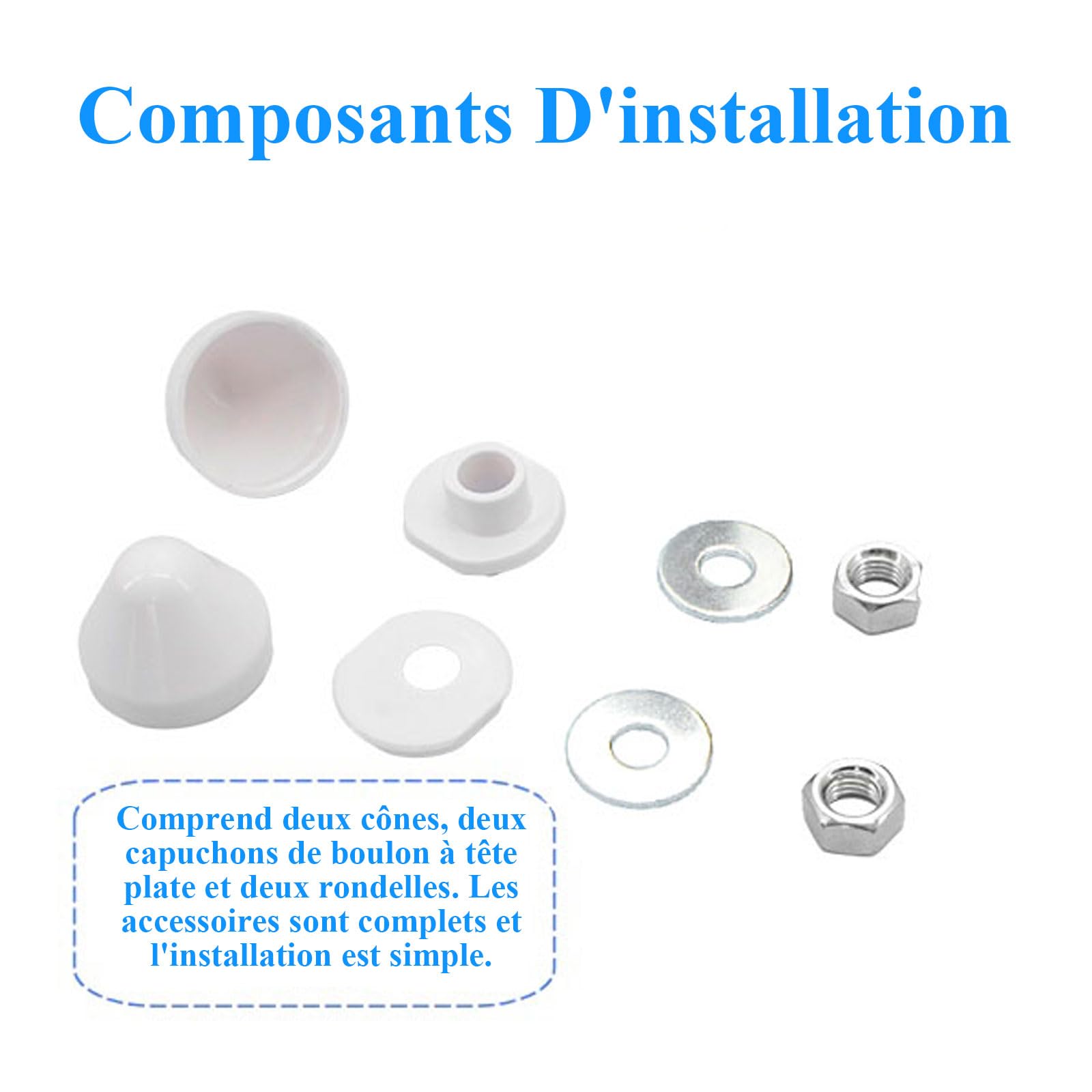 Kit de raccordement pour cuvette suspendue, compatible avec Geberit (152.426.46.1), comprenant un tuyau d'évacuation et un tuyau de remplissage, avec joints.