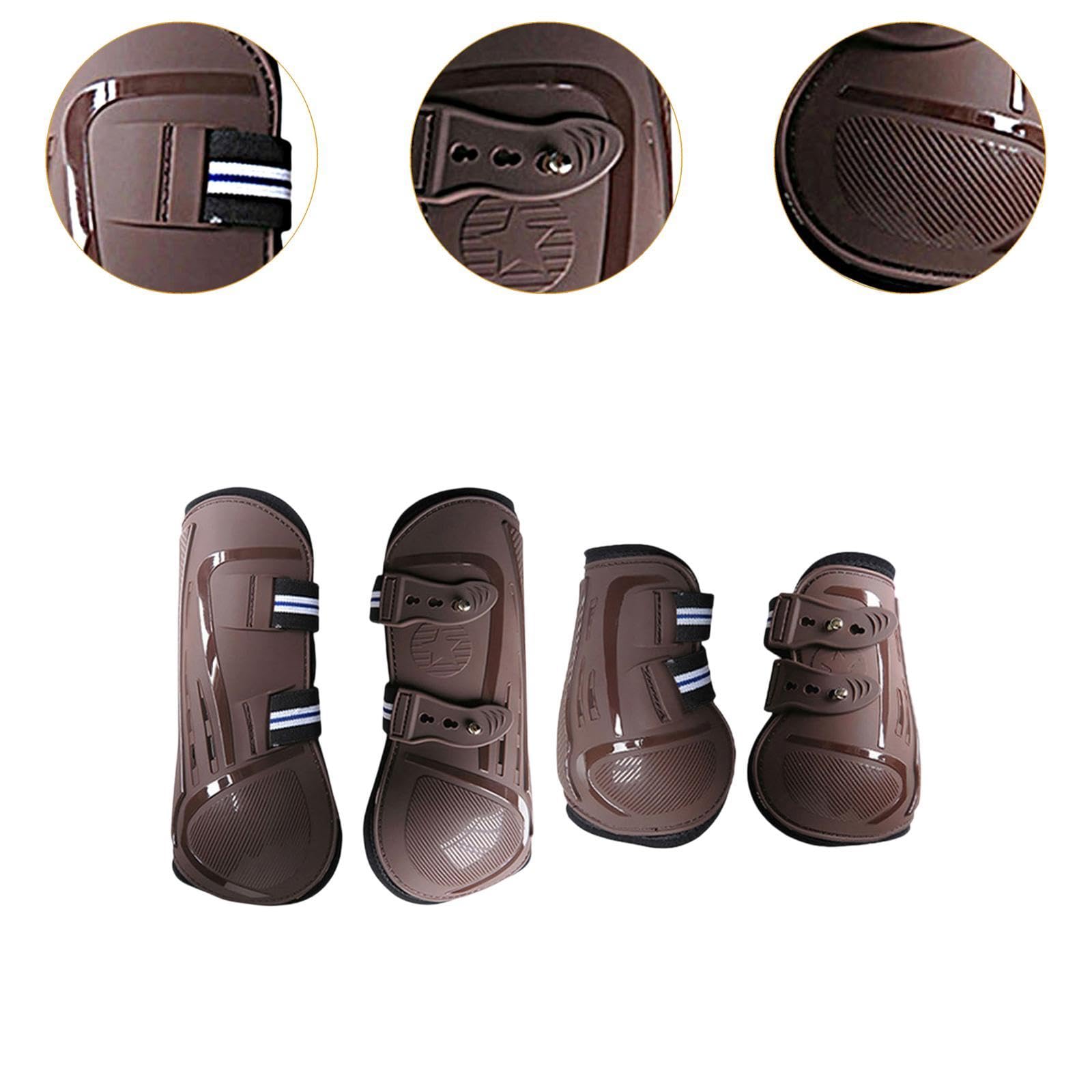 4X Pferde Stiefel Bein Schutz Unterstützung Stoßdämpfende Bein Wraps Bein Schutz für Springen Training Reiten REIT Zubehör, XL