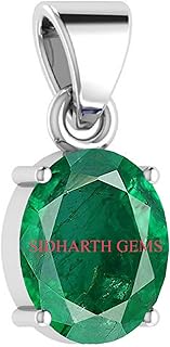 akshita gems Certified Emerald Panna 18.50 Carat / 19.25 Ratti Panchdhatu Stone Silver Plating Pendant Locket for Astrological Purpose Men & Women-picture-24