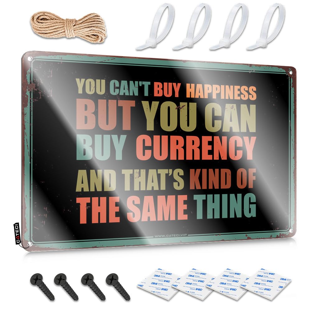Fzfn Colour You Can't Buy Happiness But You Can Buy Currency Decorations Friends | Modern Custom Decorative Wall Art(30X40cm)