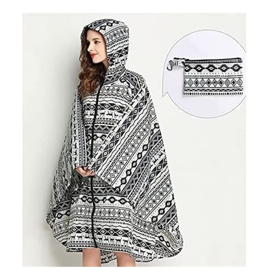 Poncho Pioggia Poncho Impermeabile Poncho Antipioggia Unisex, Poncho Antipioggia Con Cappuccio Ripiegabile, Giacca Impermeabile Riutilizzabile Per Adulti Cappotto di Pioggia Poncho Antipioggia ( Color