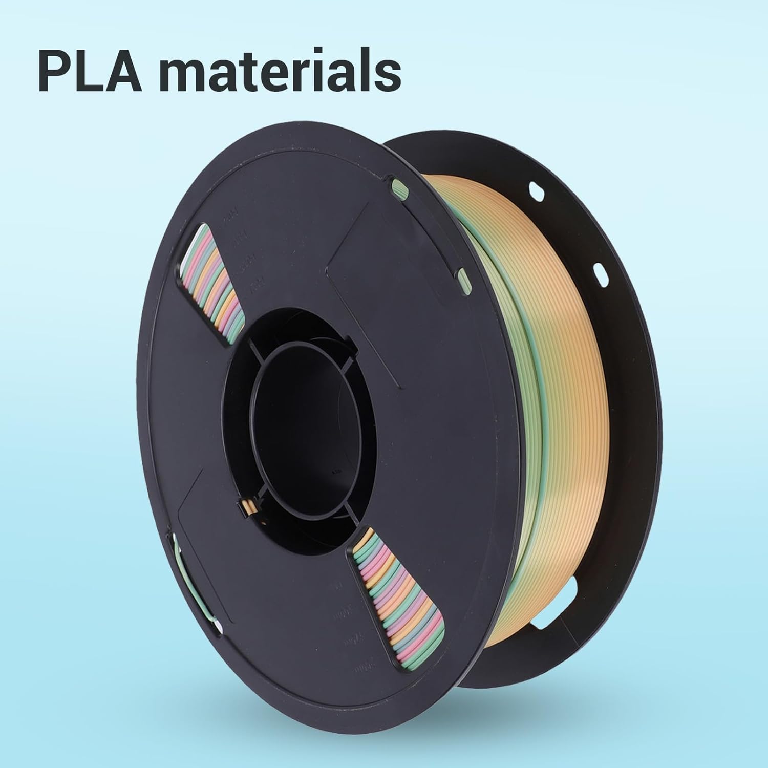 Pssopp PLA Filament 3D Printer Silky, Multicolor Gradient Stable Diameter Consistent Performance PLA Filament for Printing Supplies Nan (Silky Macaron Color)