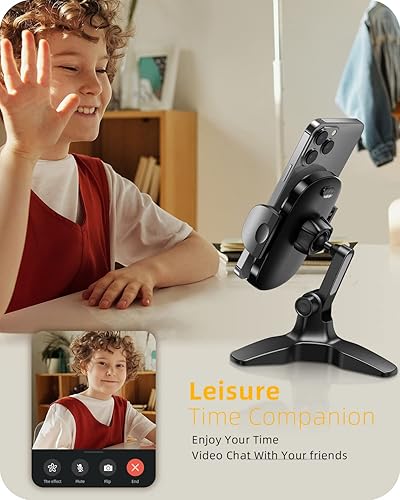 Miniatura 2 de APPS2Car Soporte de teléfono celular para escritorio, soporte de teléfono de escritorio ajustable, compatible con funda gruesa, soporte para