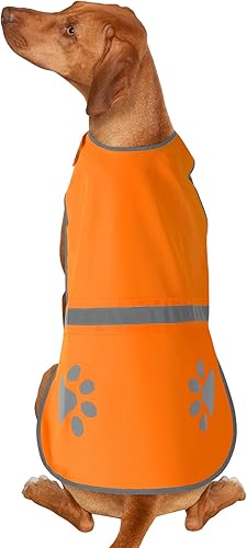 Miniatura 9 de Candofly Chaleco reflectante para seguridad para perro, chaleco fluorescente de alta visibilidad, chaqueta ligera, ropa para perro, arnés