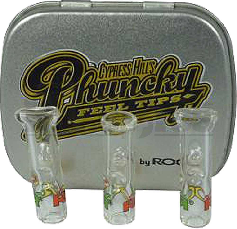 New Cypress Hill Phunky Glass Filter Tips from Roor 3 Piece Case for Easy Healthy Roach