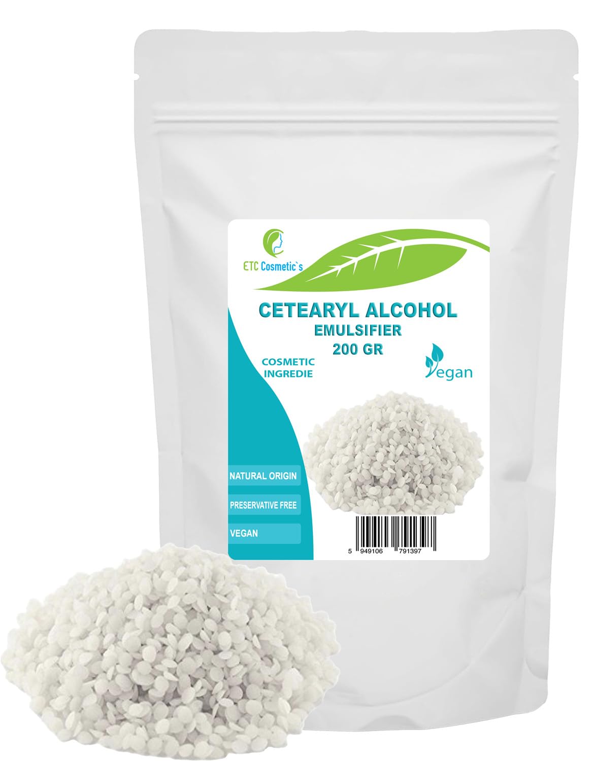 Cetearyl alcohol - 200 gr, 200 g (Pack of 1)