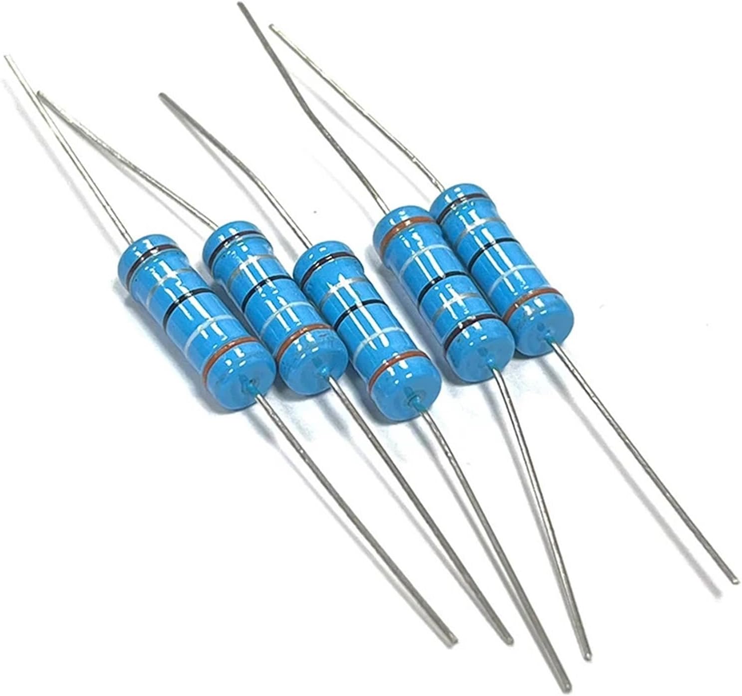 10Pcs 3W Metal Film Resistor 3.9R 39R 390R 3.9K 39K 390K 3R9 39 390 Ohm R K 1% Five-Color Ring Resistance 0.1R-910K(MF 3W 0.82R 10pcs)
