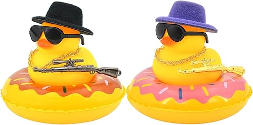 Miniatura 1 de 2 patos de goma para salpicadero del automóvil, decoración de pato para automóvil, decoración amarilla para automóvil, accesorios para el automóvil,