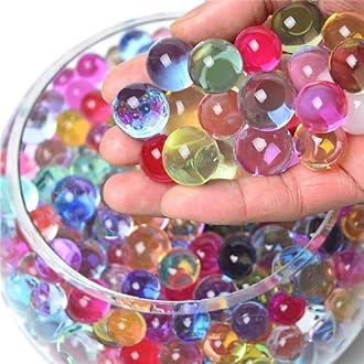 SSKR Crystal Jelly Beads Water Jelly Balls Rubber Jelly Beads | Small Size : 50 Grams - 5000+ Pcs Multi