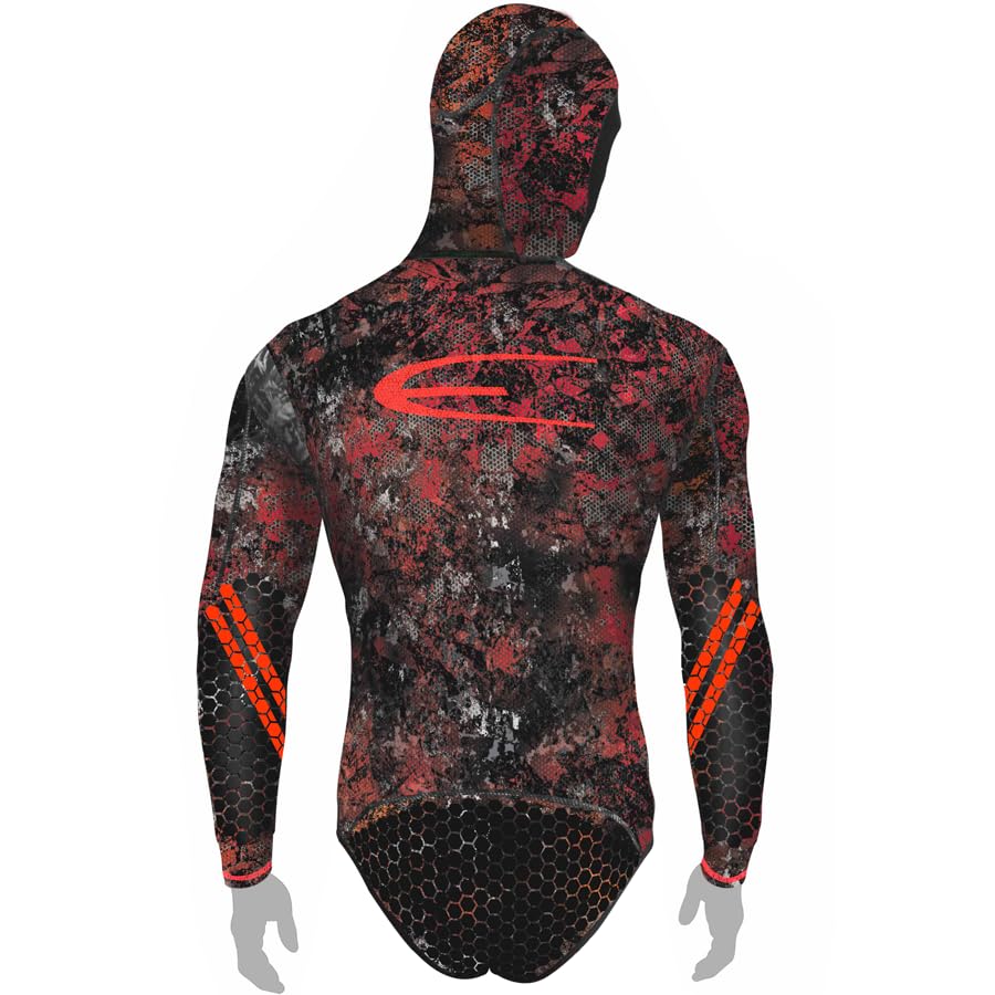 EPSEALON Tactical Ghost Neoprene Giacca 5 mm Tuta da caccia subacquea immersioni pesca apnea Freediving Spearfishing Wetsuit Jacket