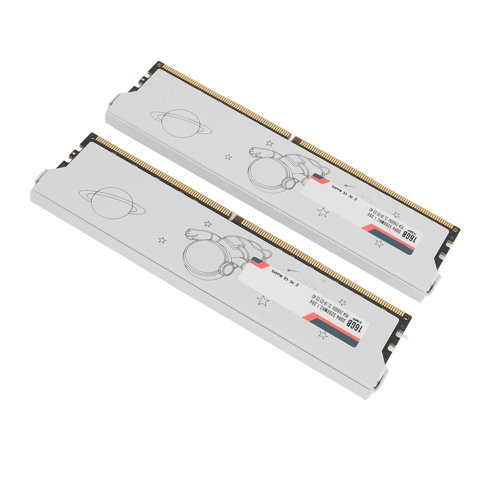 Chiyyak Modulo di Memoria Ad Alta velocità DDR4 RAM XMP per PC da Gioco Desktop 2 unità PCB in Metallo 25600 28800 Larghezza di Banda (DDR4 3200 MHz 32 GB (2x16 GB))
