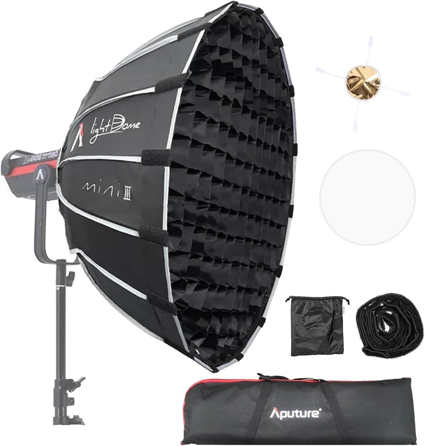 AputureLight Dome Mini II(21.6") Studio Multi-purpose Parabolic Reflection Softbox Bowens Mount for Aputure LS COB 120D II/300D/300D II/300X LED Video Light and Other Bowen-S Mount Lights