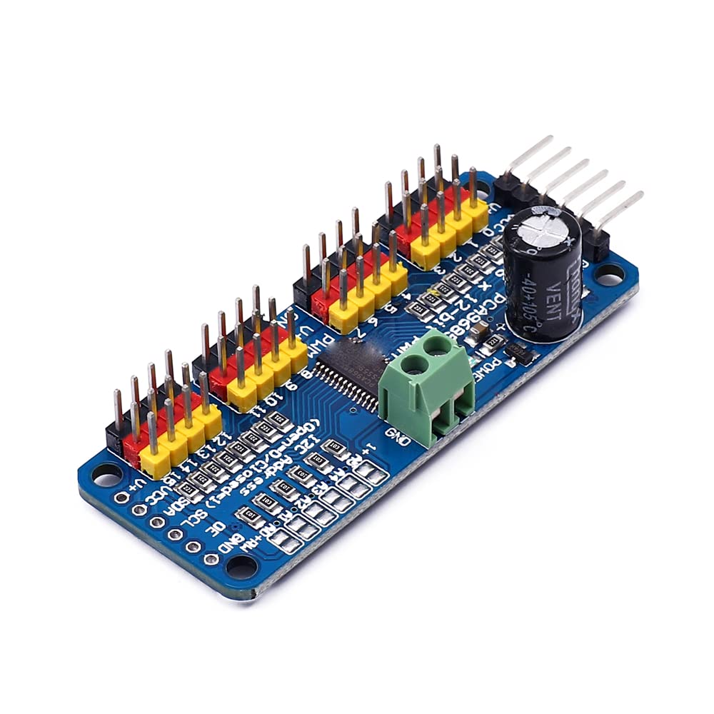 Amazon.co.jp: PCA9685 16 チャンネル 12 ビット PWM サーボ モーター