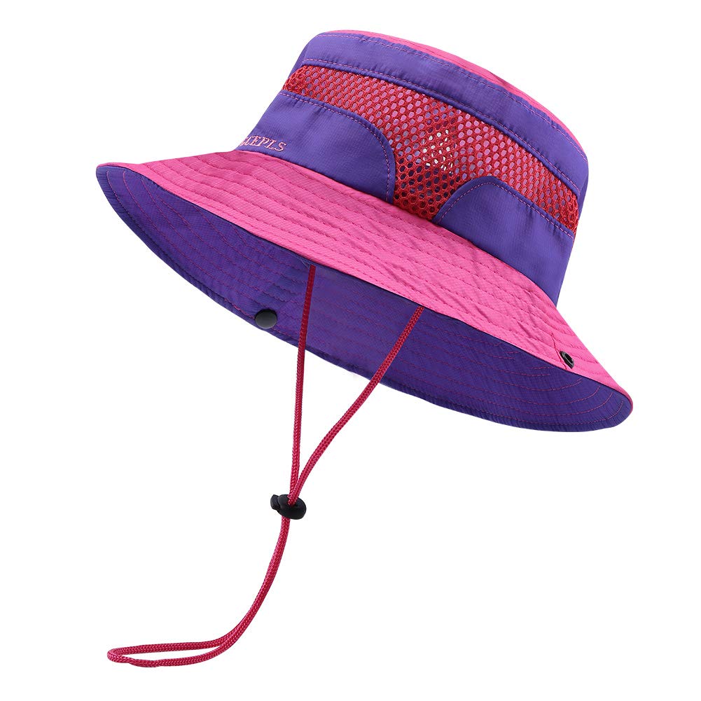 Gcepls Kids Sun Protection Breathable Foldable Hat Bucket Infant Toddler Boys Girls Outdoor Beach Swim Fishing Summer Cap