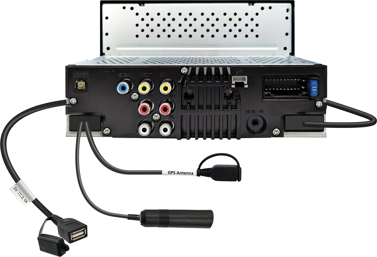 Kenwood DMX5023DABS - 17,3 cm WSVGA (1024 x 600px) - Récepteur avec Dab+/FM, CarPlay, Android Auto, Apple & Android USB, Bluetooth, écran Tactile capacitif, DSP, 4 x 50 W, 3 pré-Sorties 2,5 V