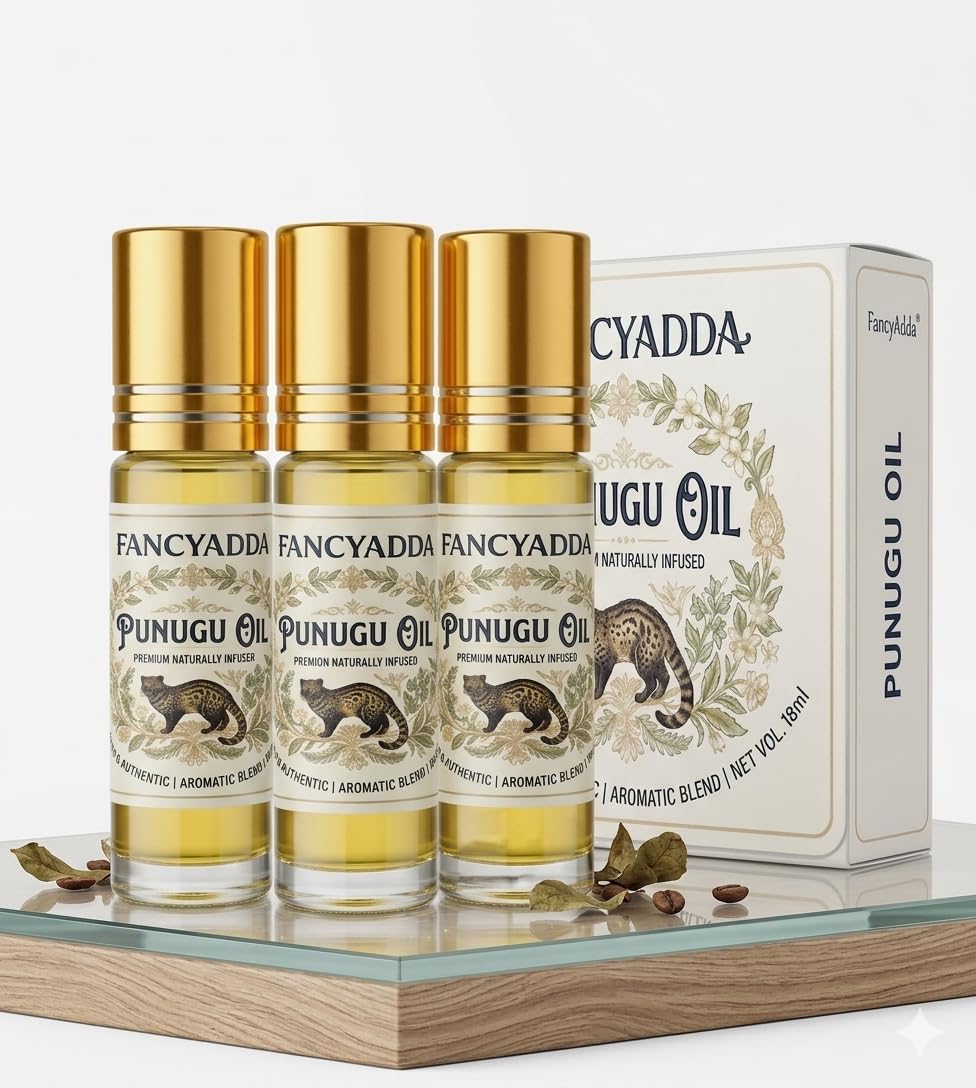 Punugu Oil Roll On 18 ml – Sacred Temple Fragrance for Puja & Spiritual Rituals | Traditional Civet Oil Blend for Divine Aura, Meditation & Abhishekam (6ml x 3)-image-19