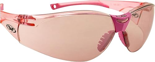 Miniatura 6 de Global Vision Cruisin - Gafas de sol de seguridad para motocicleta, con montura rosa transparente y lentes rosas a juego