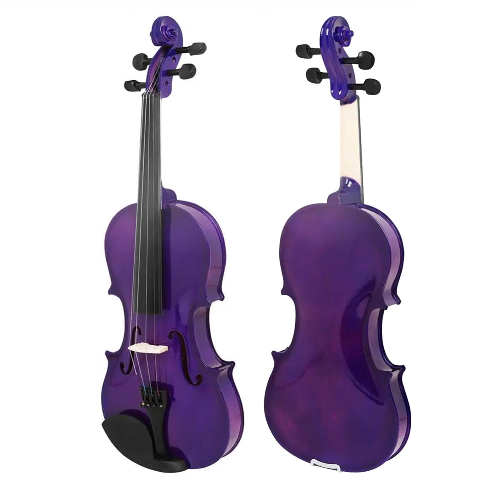 Violino 4/4 A Grandezza Naturale In Legno Di Abete Rosso/violino Acustico In Legno Massello Per Violino Principiante Con Custodia E Arco Per Violino(Purple)