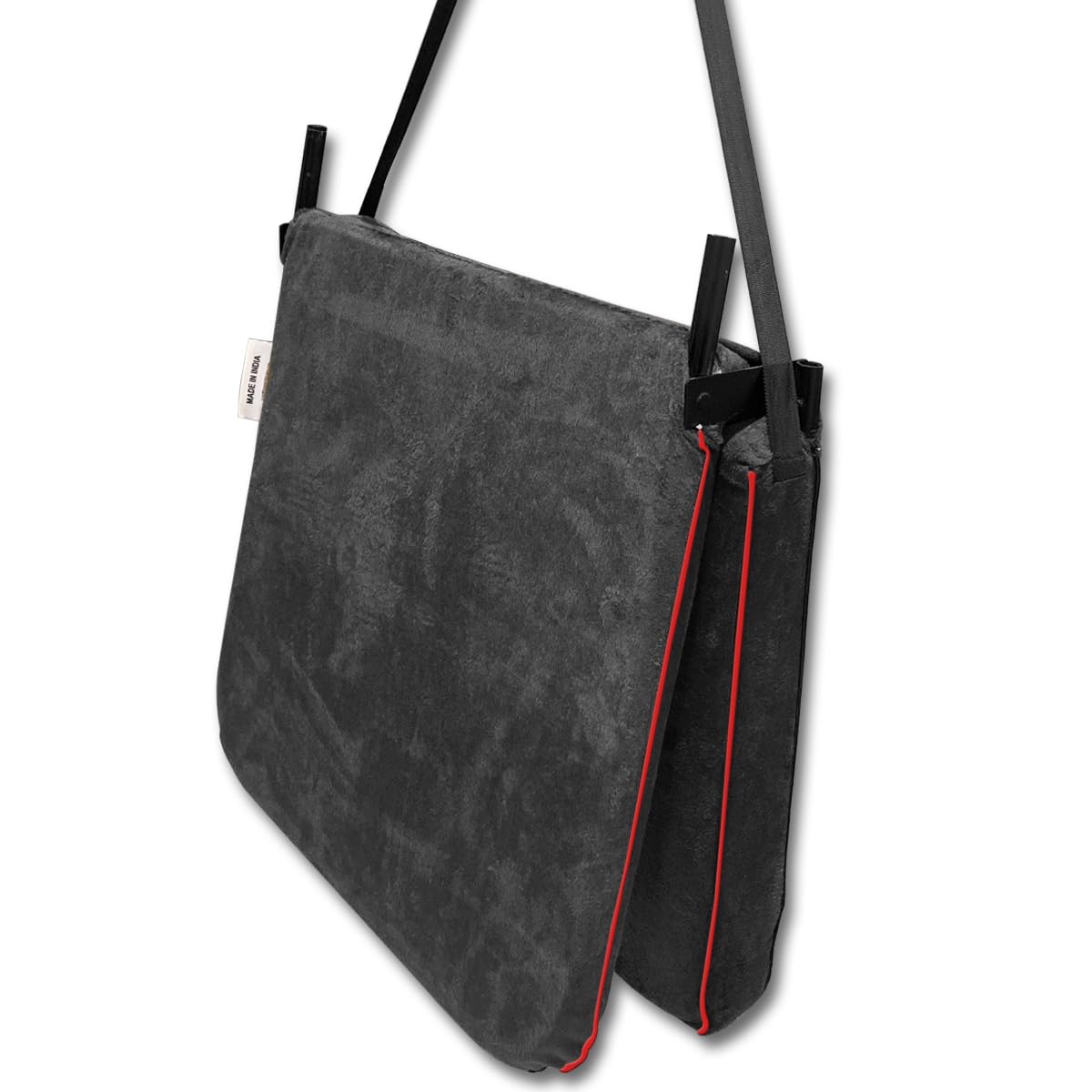Kawachi Back Support Portable Relaxing Folding Yoga Meditation Floor Chair (Dark Grey) 2