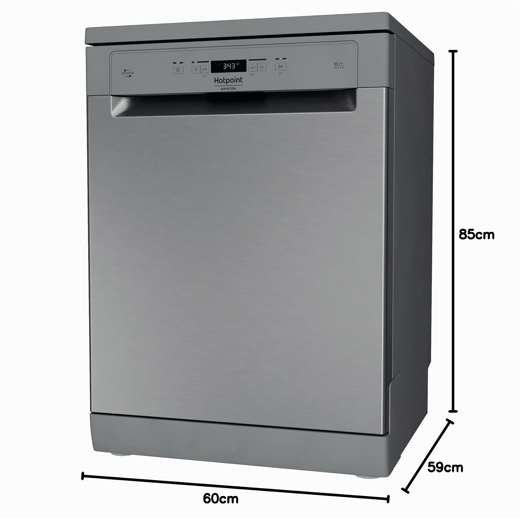 Hotpoint HFC 3C41 CW X Lavavajillas libre instalación Color Inox
