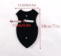 Vista 4 de Soporte de pared vertical de acrílico negro para espada, soporte para espada para 1 espada, katana o hacha, soporte resistente para espada