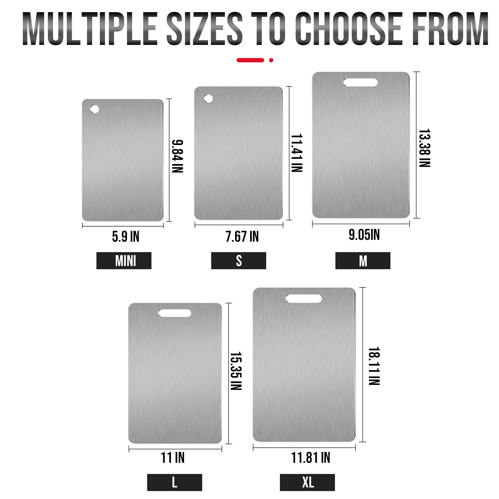 Titanium Cutting Board - 2025 New titanium cutting boards for kitchen,Double-Sided Food Grade Cutting Board,Chopping Board Cutting Mat for Meat Fruit & Vegetable-1 pc. Mini(9.84x5.9in)