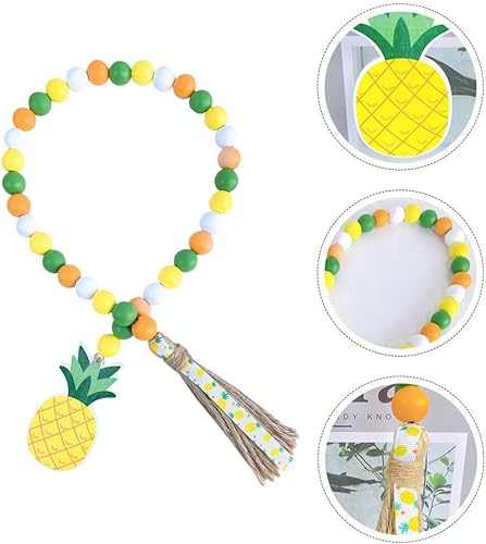 Miniatura 5 de Cuentas de madera de piña, decoración de cuentas de madera, adorno colgante de fiesta, decoración colgante doméstico, cuentas de madera, cuentas