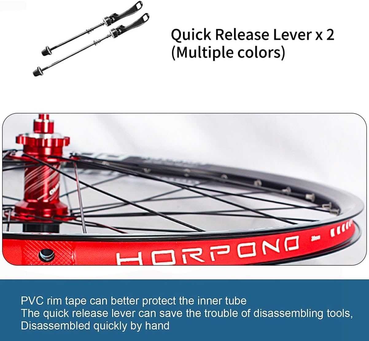 26/27,5/29 Zoll Fahrrad Laufradsatz Scheibenbremse Schnellspanner Mountainbike Laufräder Alu Doppelwandfelge 32H Nabe Für 7-11 Fach Kassette