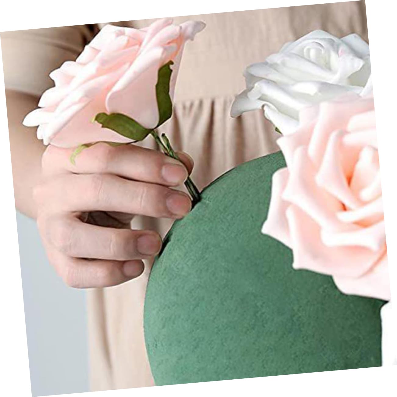 Espuma para arreglos florales, 2 piezas de espuma absorbente de agua para flores secas, base de resina fenólica, ideal para manualidades florales y arreglos