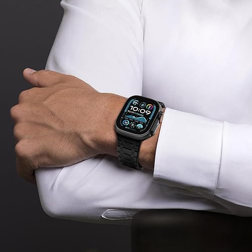 Miniatura 8 de CHANCHY Correa de acero inoxidable compatible con Apple Watch Ultra 2 Band de 1.929 in 1.772 in 1.732 in 1.654 in, correa de metal para iWatch