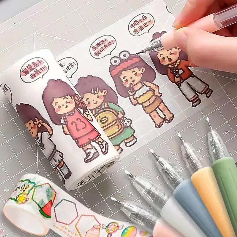 Image of 3pcs Craft Pen Cutter, Portable Paper Cutting Tool For Carving, Scrapbooking, Card Making etc (MULTICOLOR)
