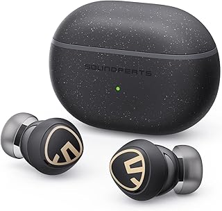 SoundPEATS Mini Pro HS Hybrid Active Noise Canceling Earphones, Bluetooth 5.2 Wireless Earbuds with Hi-Res Audio and LDAC, 6 Mics and ENC for Clear Calls, 28 Hours of Playtime, 70ms Game Mode