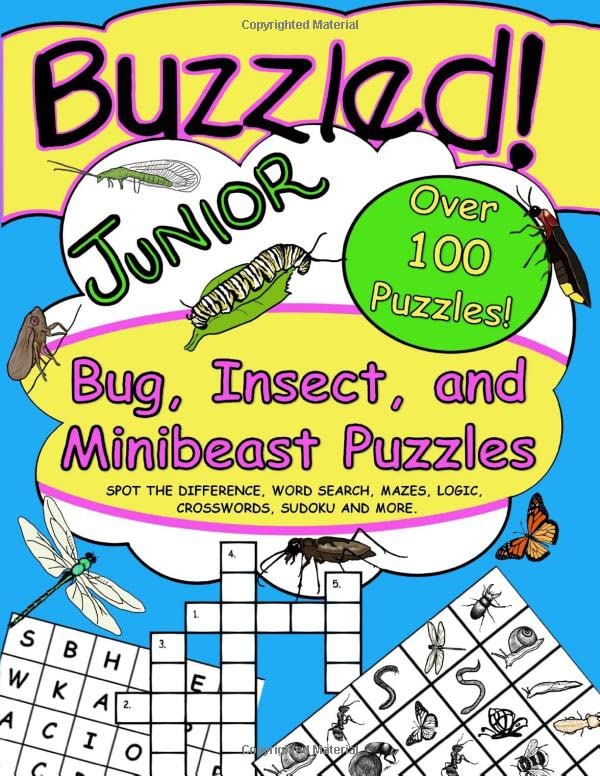 Buzzled Bugs, Insects And Minibeasts Junior Puzzle Book: NEW! LARGE bug, insect and minibeast themed junior puzzle book (age 7 - 12 yrs)