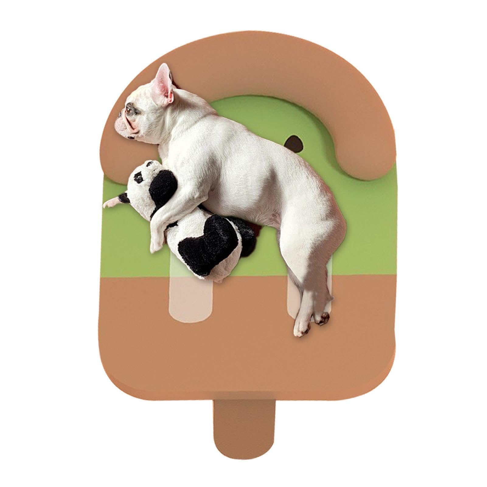 Estera fría para Perros, Alfombrilla de Hielo Suave en Forma de Paleta de | Hielo para refrigeración, Cama Impermeable para Perros, Transpirable, cómoda Manta fría con cojín para el hogar, criadero